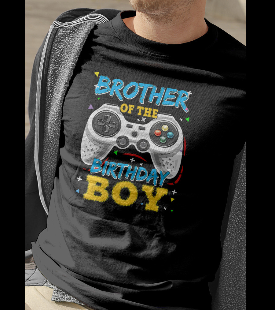 Brother Of The Birthday Boy Video Game Controller T-Shirt