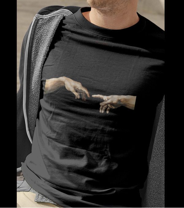 Michelangelo Creation Of Adam Hands T-Shirt
