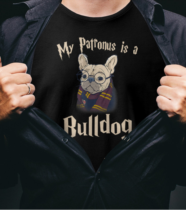 My Patronus Is A Bulldog Magic Wizard T-Shirt