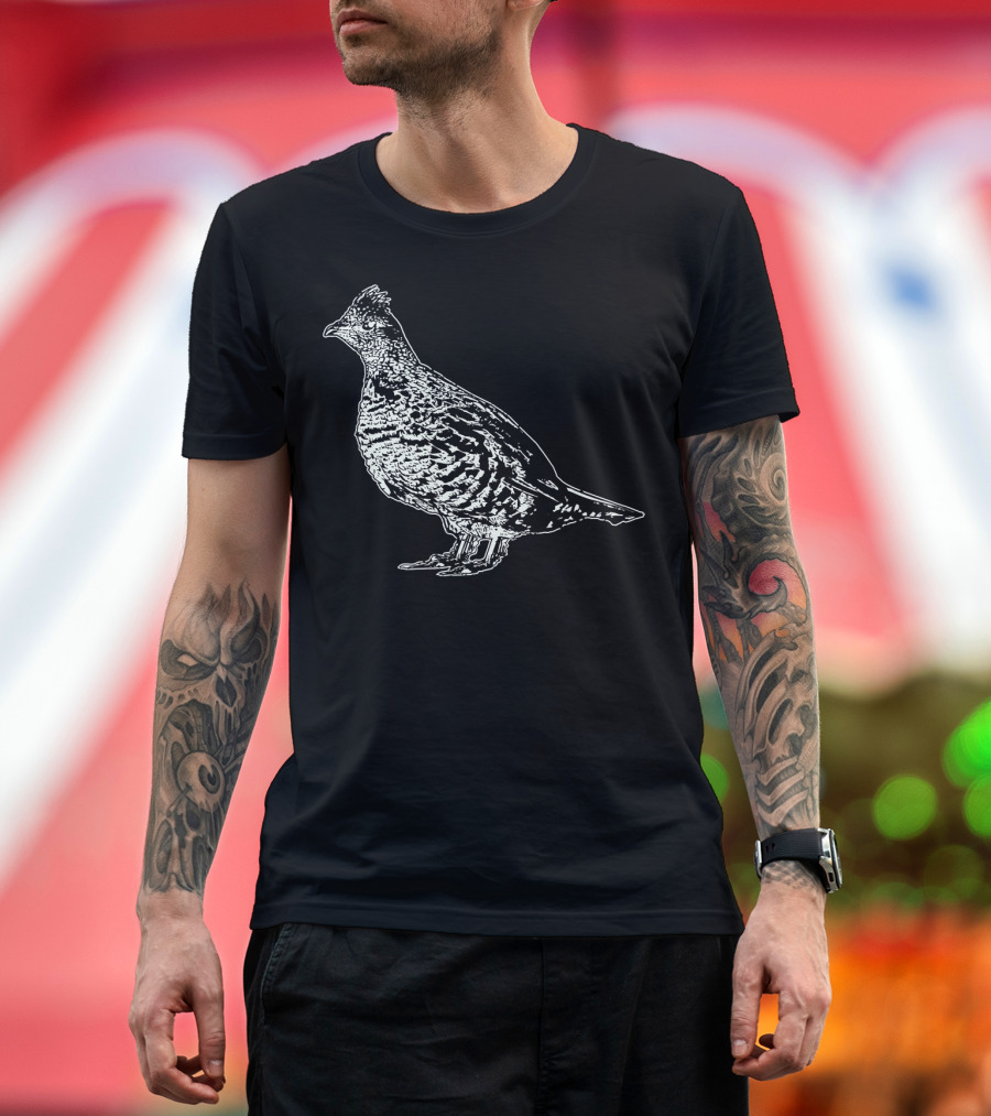 Ruffed Grouse Birding Ornithology Wildlife Observation T-Shirt