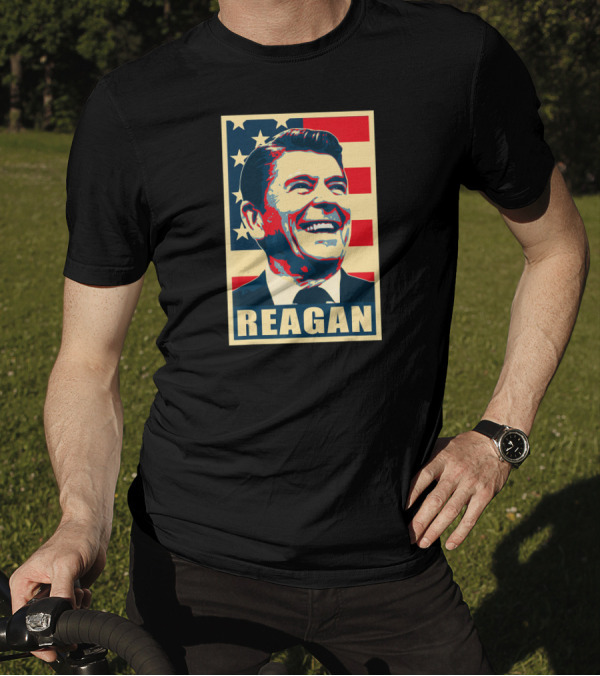 Reagan American Flag Happy Pop T-Shirt