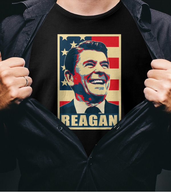 Reagan American Flag Happy Pop T-Shirt