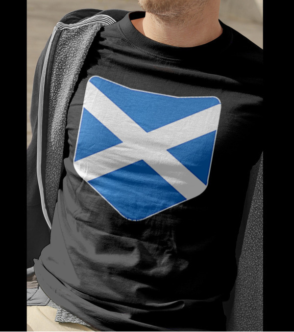 Scotland Flag St. Andrew's Cross Shield T-Shirt