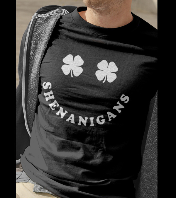 St. Patrick's Day Shenanigans Clover Smile T-Shirt