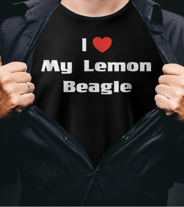 I Heart My Lemon Beagle Dog Lovers T-Shirt