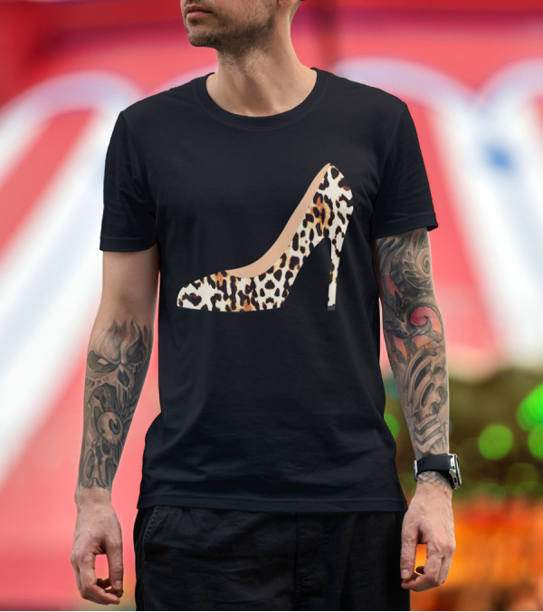 Premium T-Shirt: Cheetah Leopard Animal Print High Heels Pump T-Shirt Cheetah Leopard Animal Print High Heels Pump T-Shirt