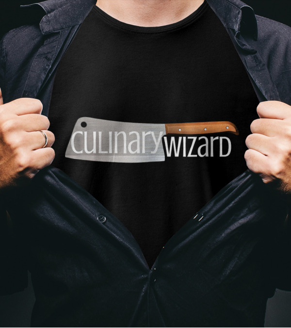 Culinary Wizard Cleaver Cook Chef T-Shirt