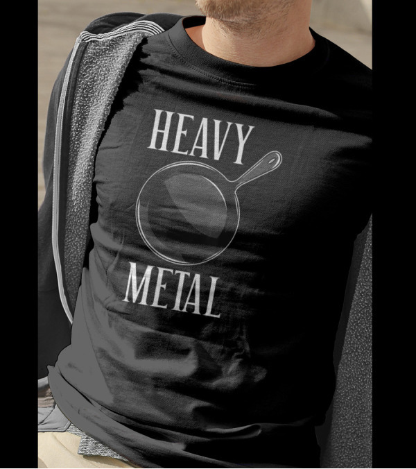 Heavy Metal Cast Iron Pan Chef Cookware T-Shirt
