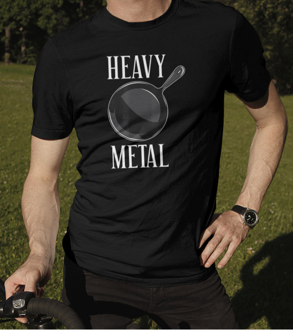 Heavy Metal Cast Iron Pan Chef Cookware T-Shirt