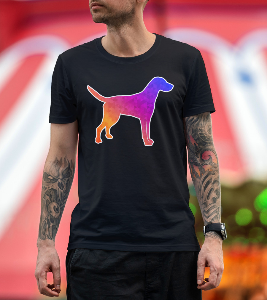 Dalmatian Dog Low Poly Polygonal Geometric T-Shirt