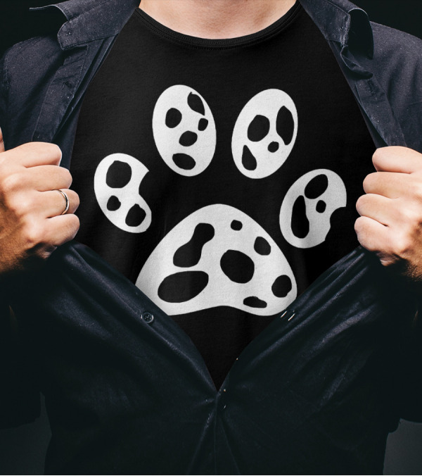 Dalmatian Paw Print Design For Dalmatians Puppy Lovers T-Shirt