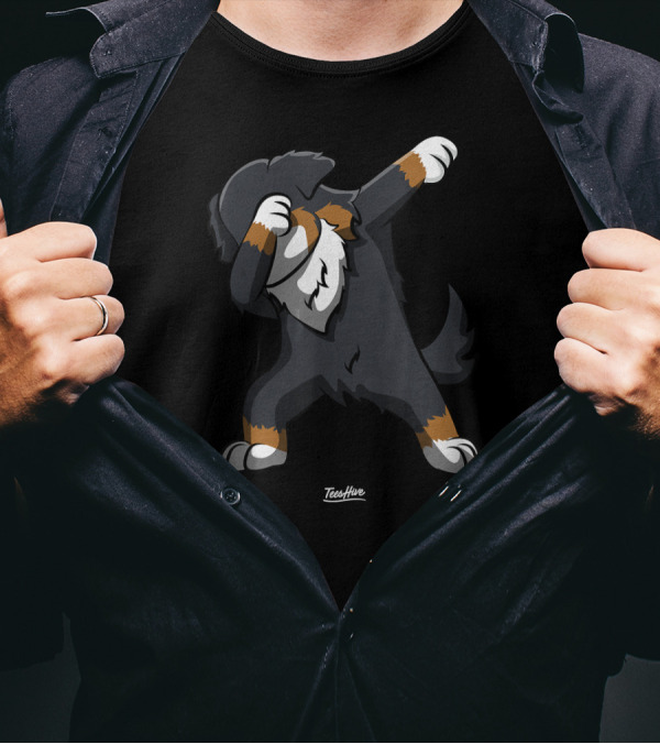 Dabbing Bernese Mountain Dog Dab Dance TeeHut T-Shirt