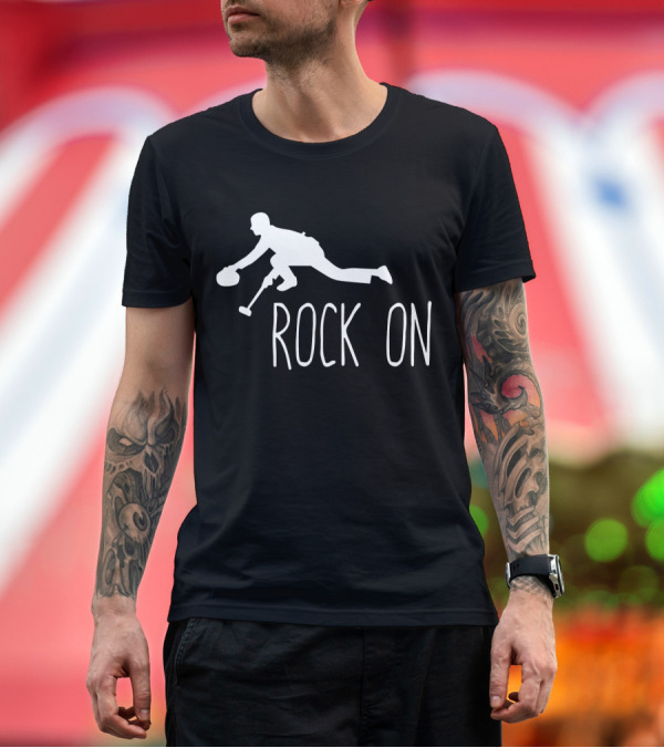 Premium T-Shirt: Rock On Cool Curler Player T-Shirt Rock On Cool Curler Player T-Shirt