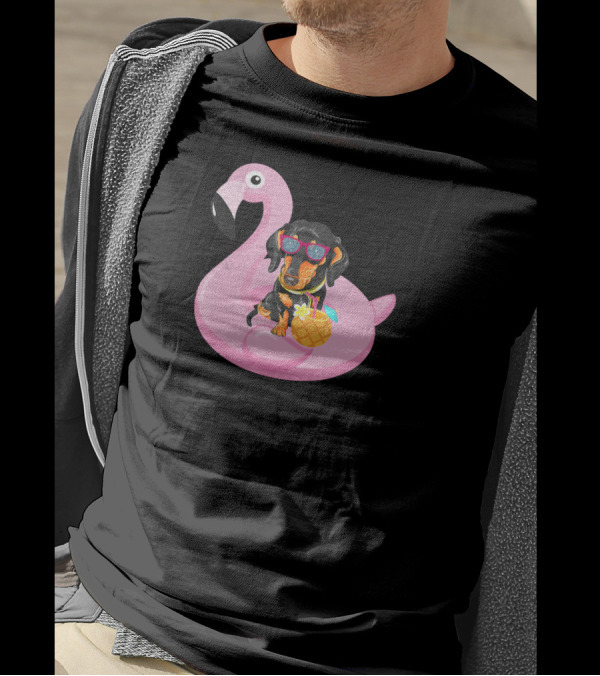Flamingo Float Dachshund Chillin' Is My Speciality T-Shirt