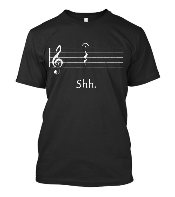 Shh Quarter Rest Funny Music T-Shirt