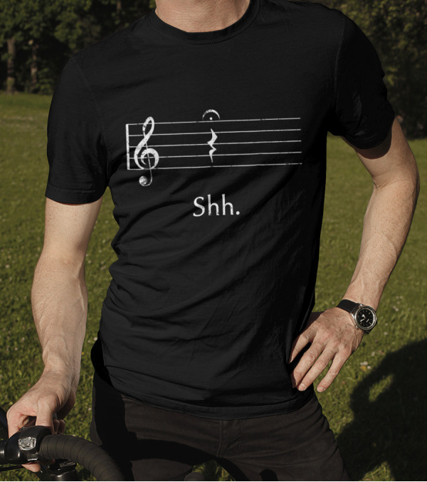 Shh Quarter Rest Funny Music T-Shirt