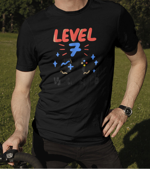 Level 7 Unlocked Video Gamer Geek Controller Enthusiast T-Shirt