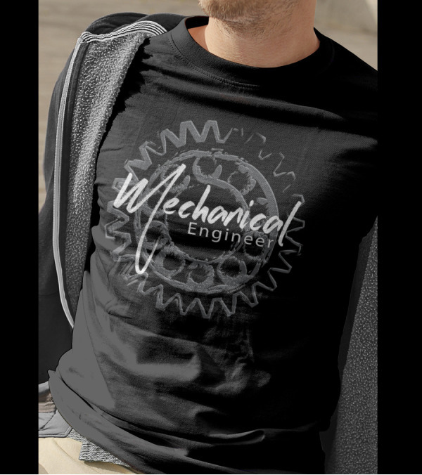 Mechanical Engineer Gear Sketch T-Shirt