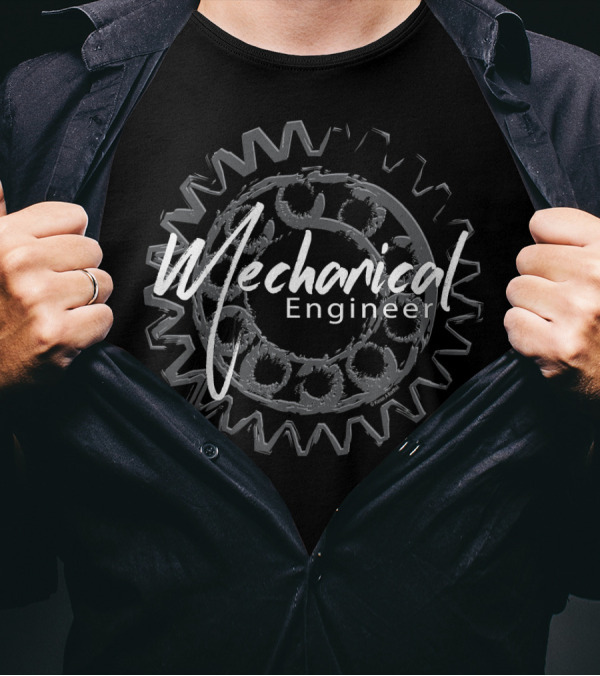 Mechanical Engineer Gear Sketch T-Shirt