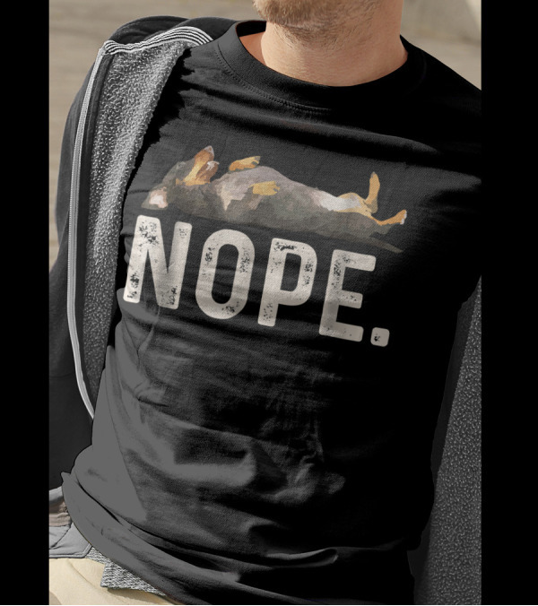 NOPE Lazy Dachshund On Back Nap Mode T-Shirt