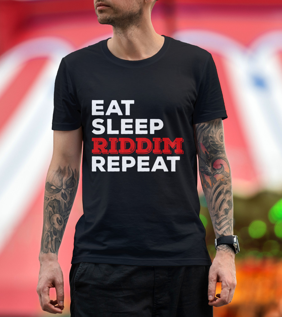 Eat Sleep Riddim Repeat Dubstep Rave Festival Concert T-Shirt