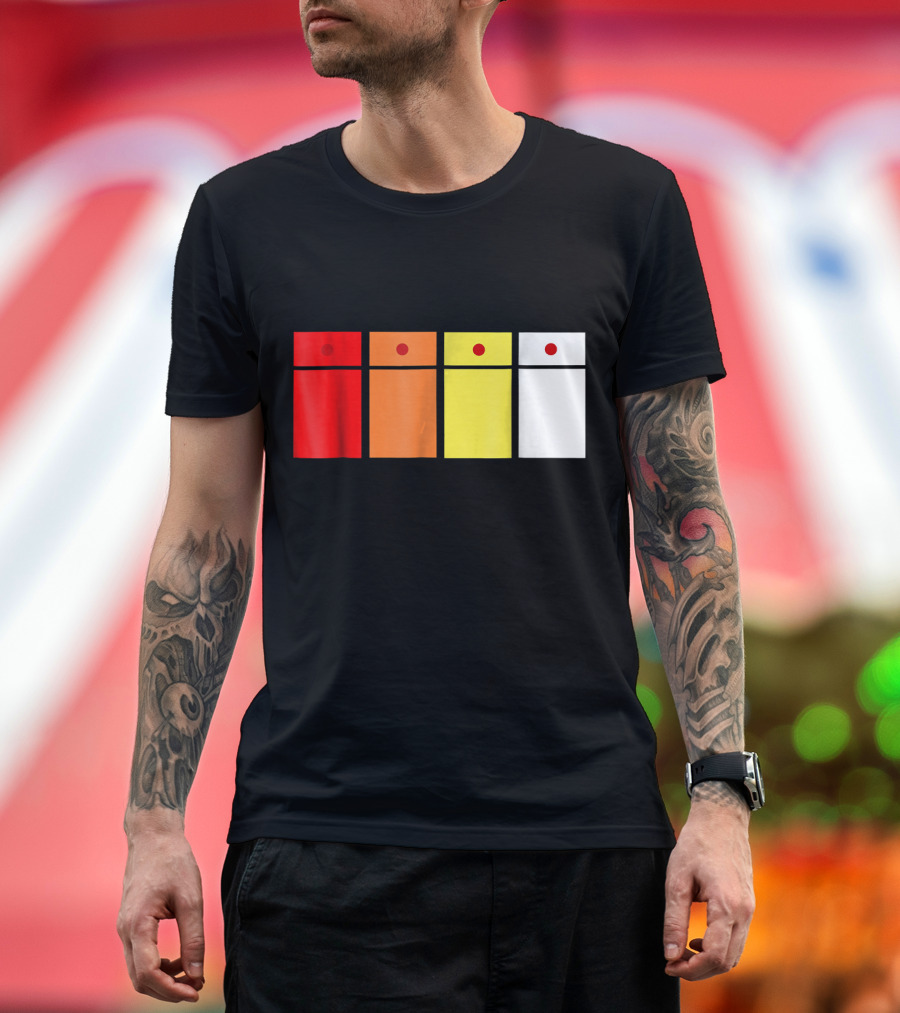 Roland TR 808 Color Block Red Orange Yellow White T-Shirt