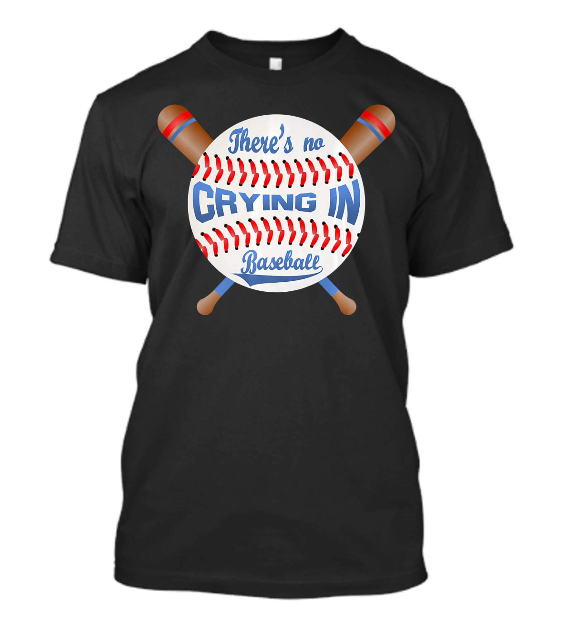There's No Crying In Baseball Pink Bat T-Shirt