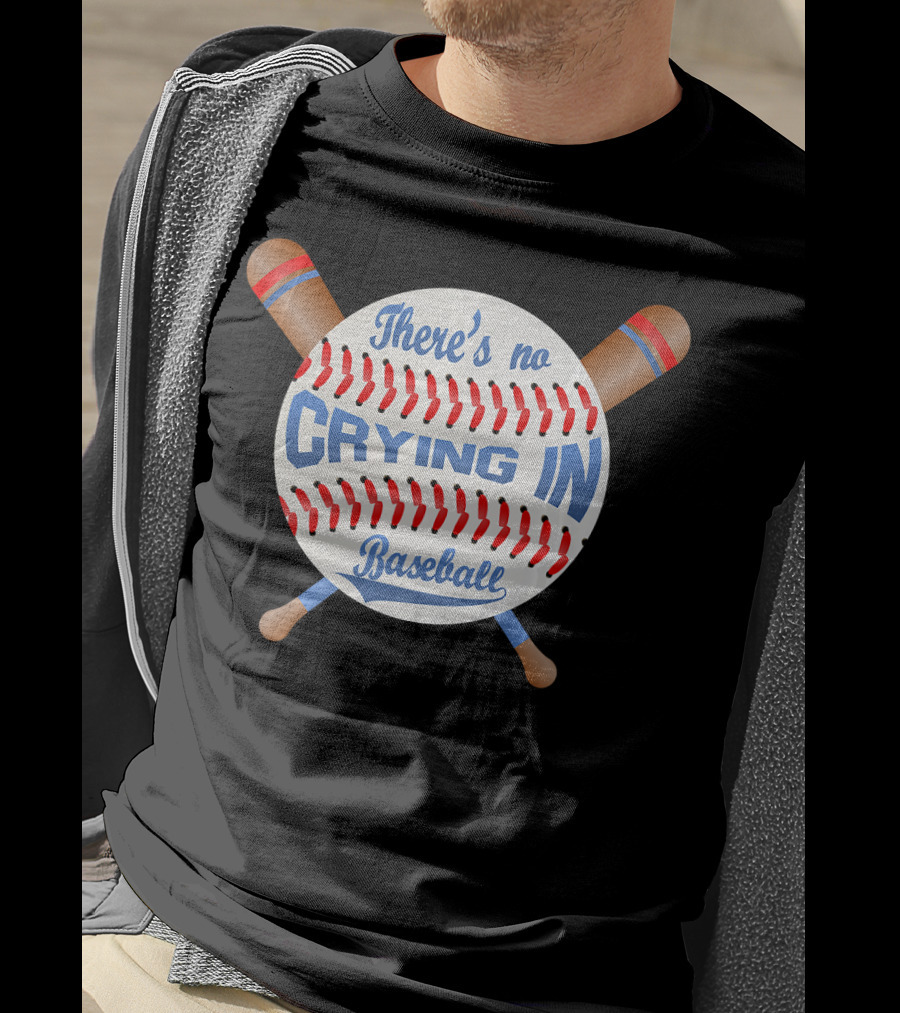 There's No Crying In Baseball Pink Bat T-Shirt