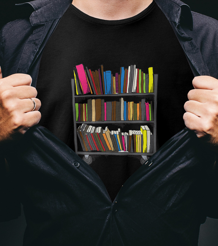 This Is How I Roll Book Cart Bibliophile Library Humor T-Shirt