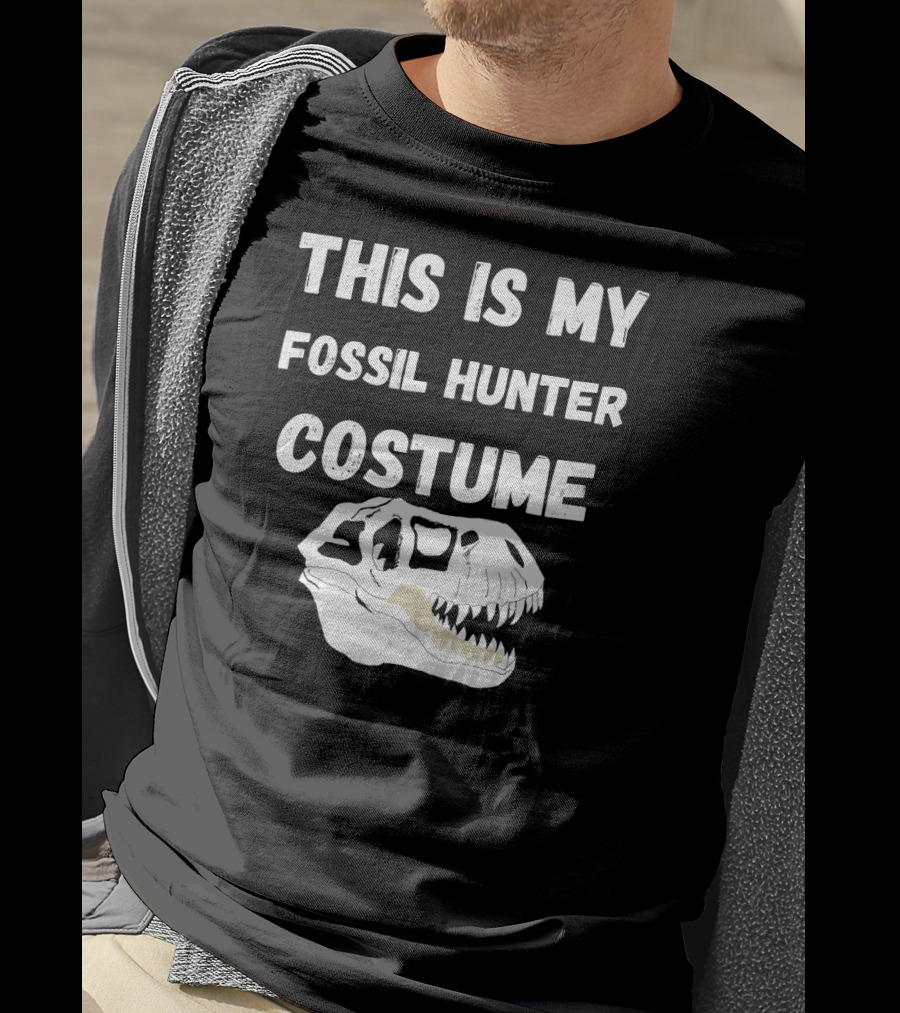 This Is My Fossil Hunter Costume Dinosaur Skull T-Shirt