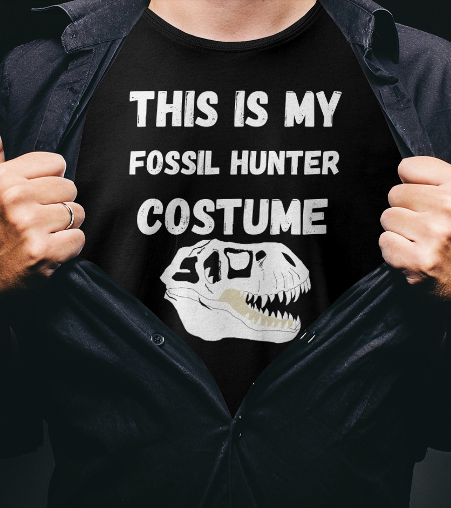 This Is My Fossil Hunter Costume Dinosaur Skull T-Shirt