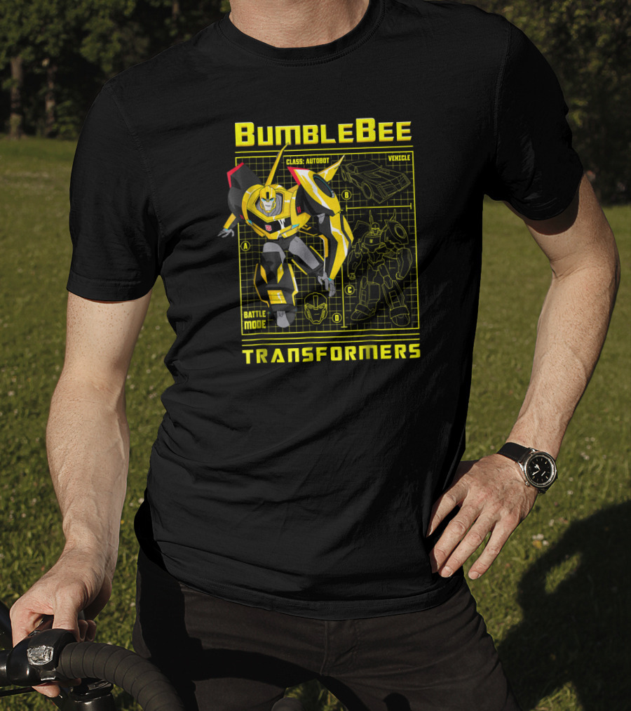 Transformers Bumblebee Battle Mode Autobot Vehicle Blueprint T-Shirt