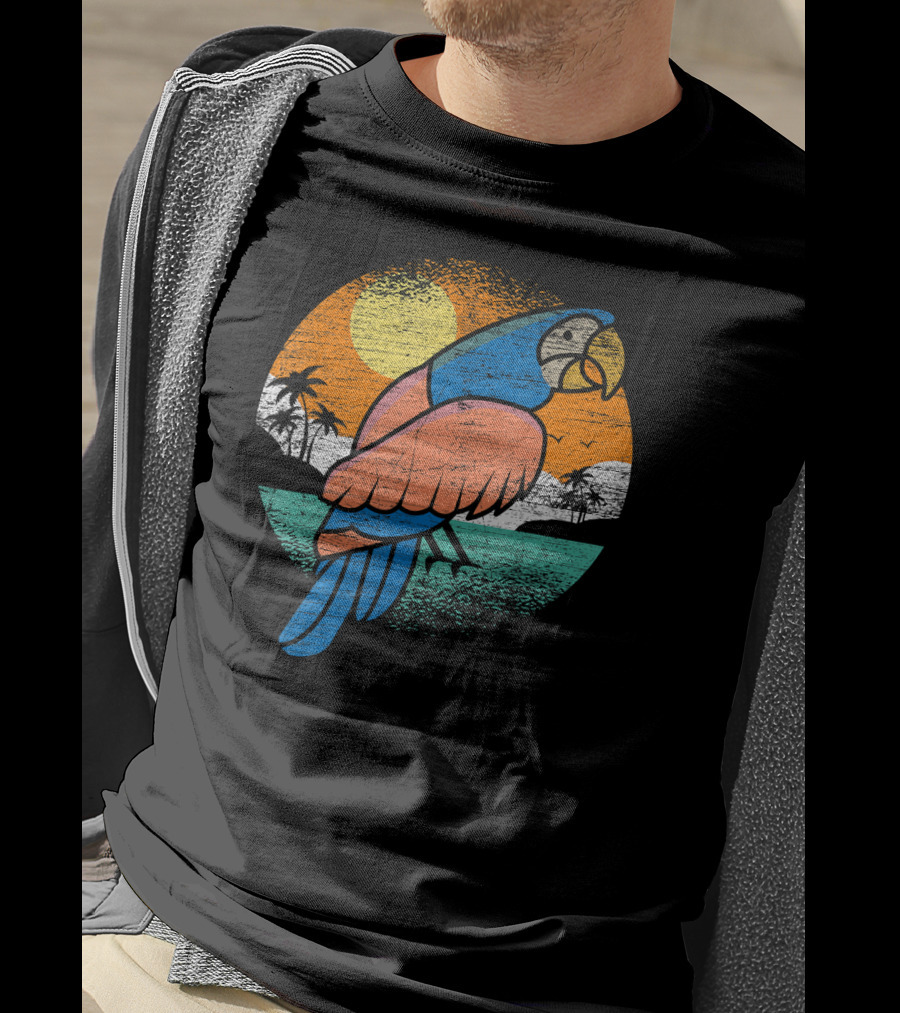 Tropic Sunset Parrot Bird Wildlife T-Shirt