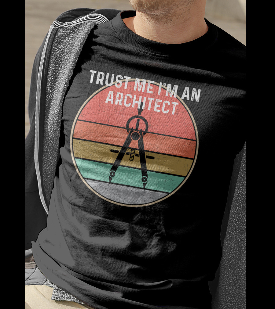 Trust Me I'm An Architect Retro Compass T-Shirt