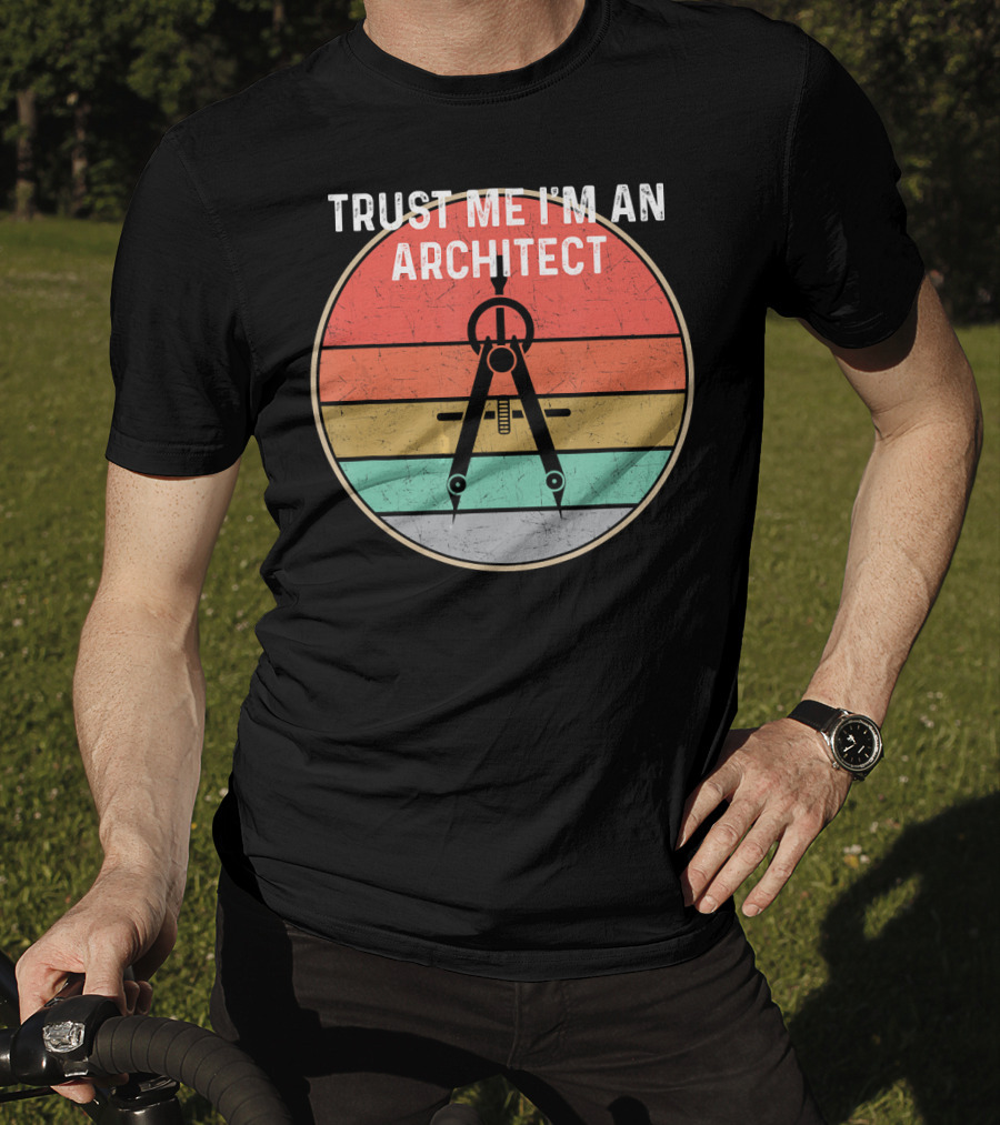 Trust Me I'm An Architect Retro Compass T-Shirt