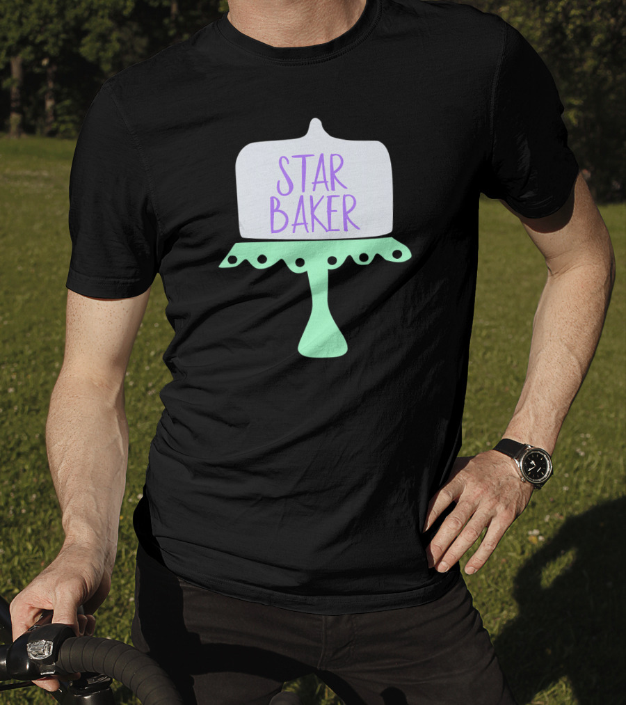 Star Baker Cake Stand Design For The Baking Fan T-Shirt