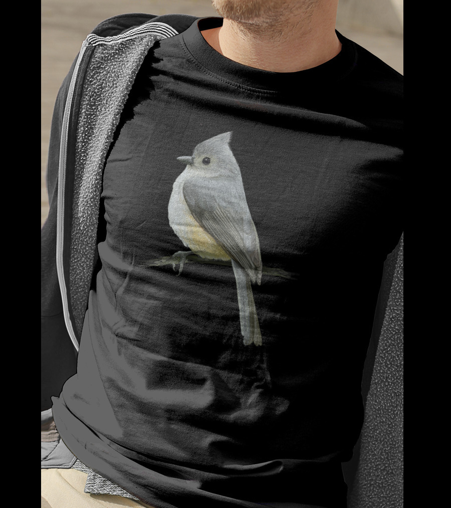 Tufted Titmouse Bird On Branch Wildlife T-Shirt