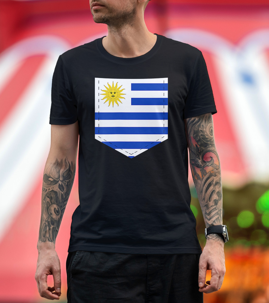 Uruguay Flag Emblem with Iconic Sun T-Shirt