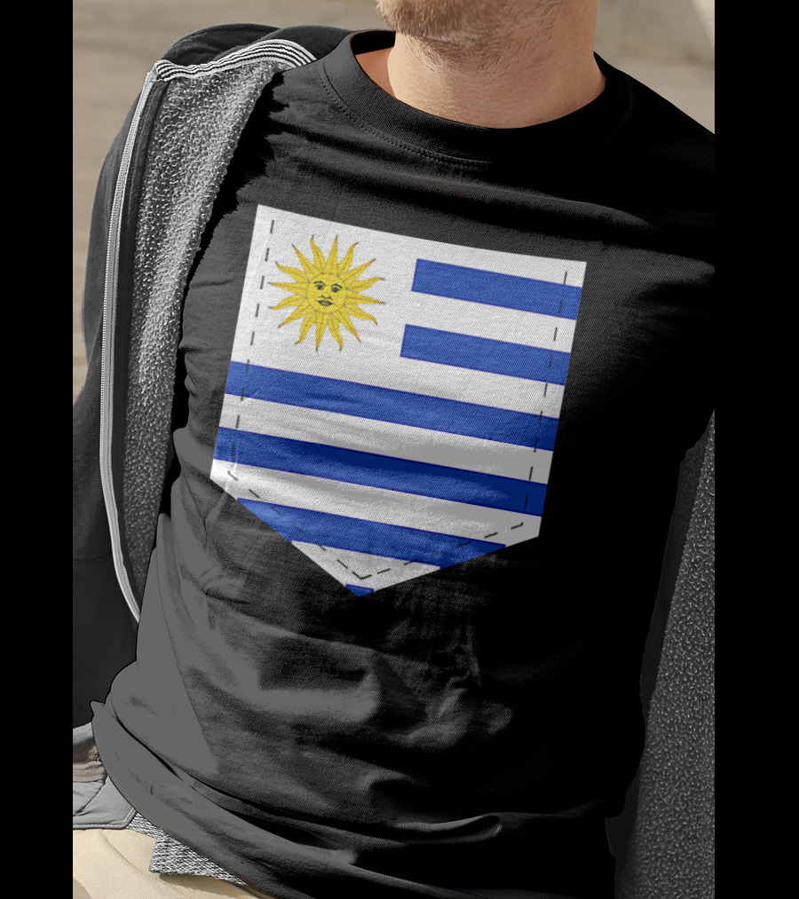 Uruguay Flag Emblem With Iconic Sun T-Shirt