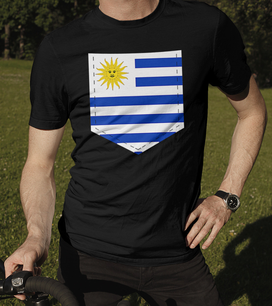 Uruguay Flag Emblem With Iconic Sun T-Shirt
