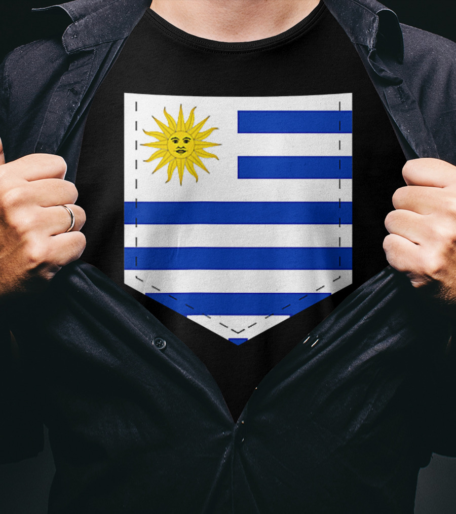 Uruguay Flag Emblem With Iconic Sun T-Shirt