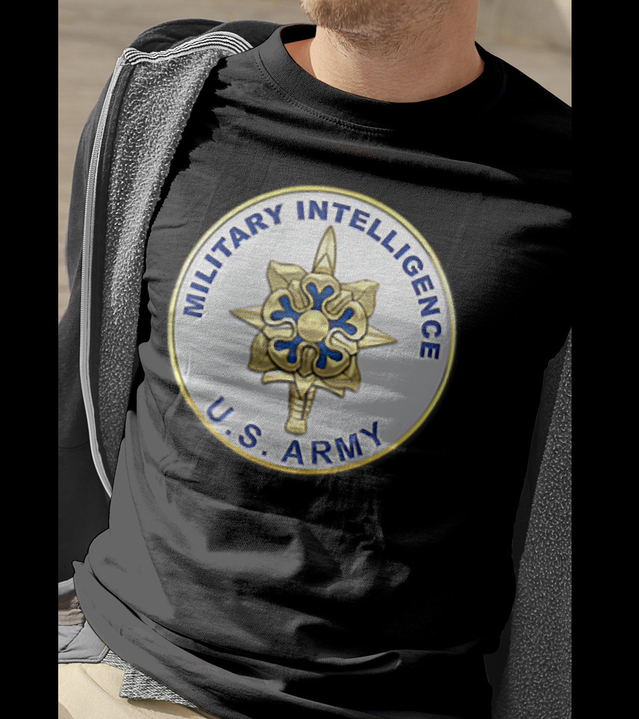 U.S. Army Military Intelligence Veteran Badge Emblem T-Shirt