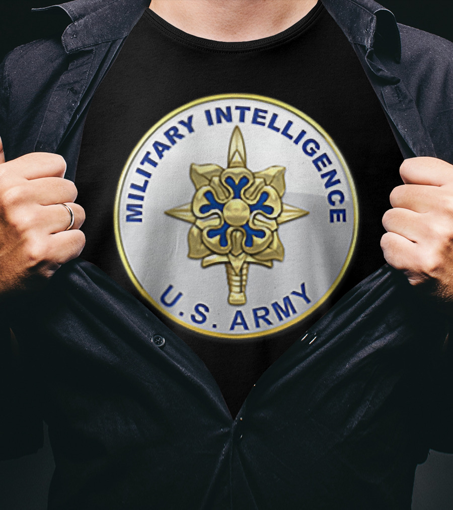 U.S. Army Military Intelligence Veteran Badge Emblem T-Shirt