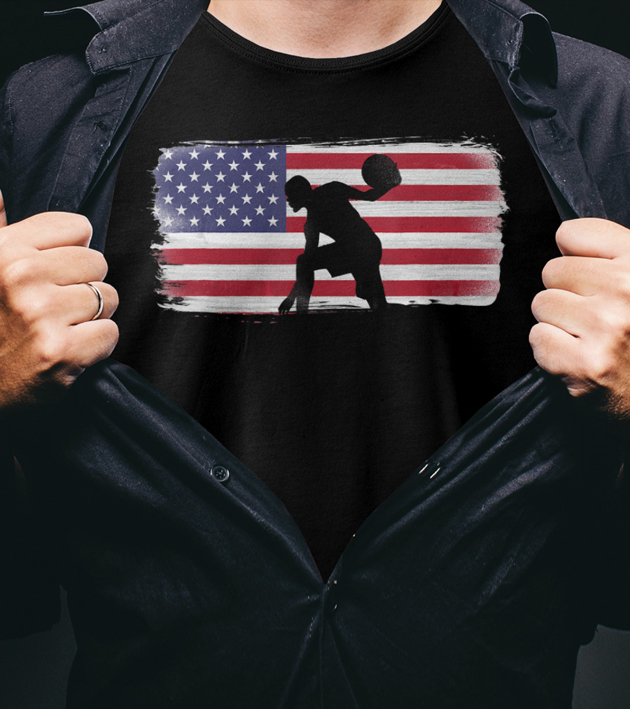 USA American Flag Basketball Player Perfect T-Shirt