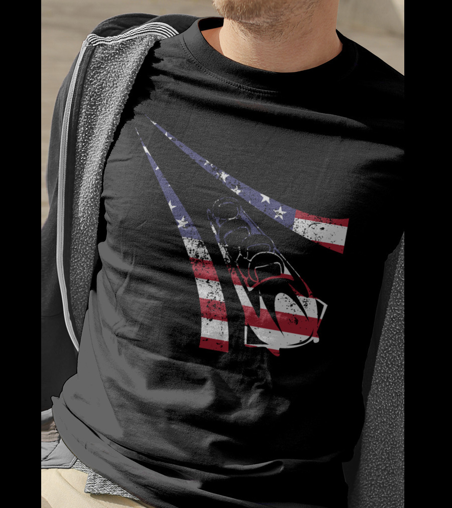 USA American Flag Bobsled Track T-Shirt
