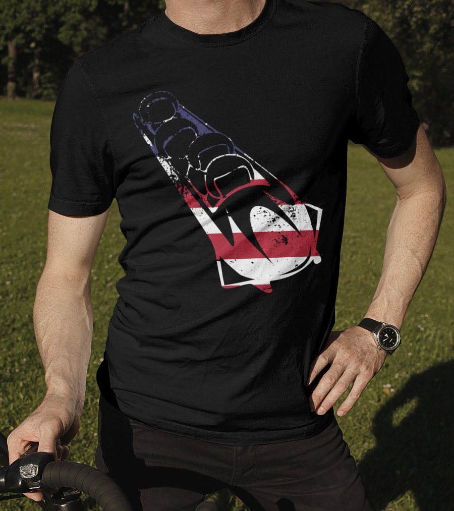 USA American Flag Bobsledding Team Patriot Sports T-Shirt