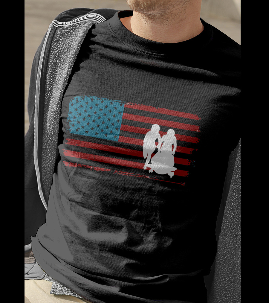 USA Flag Bobsled Team T-Shirt