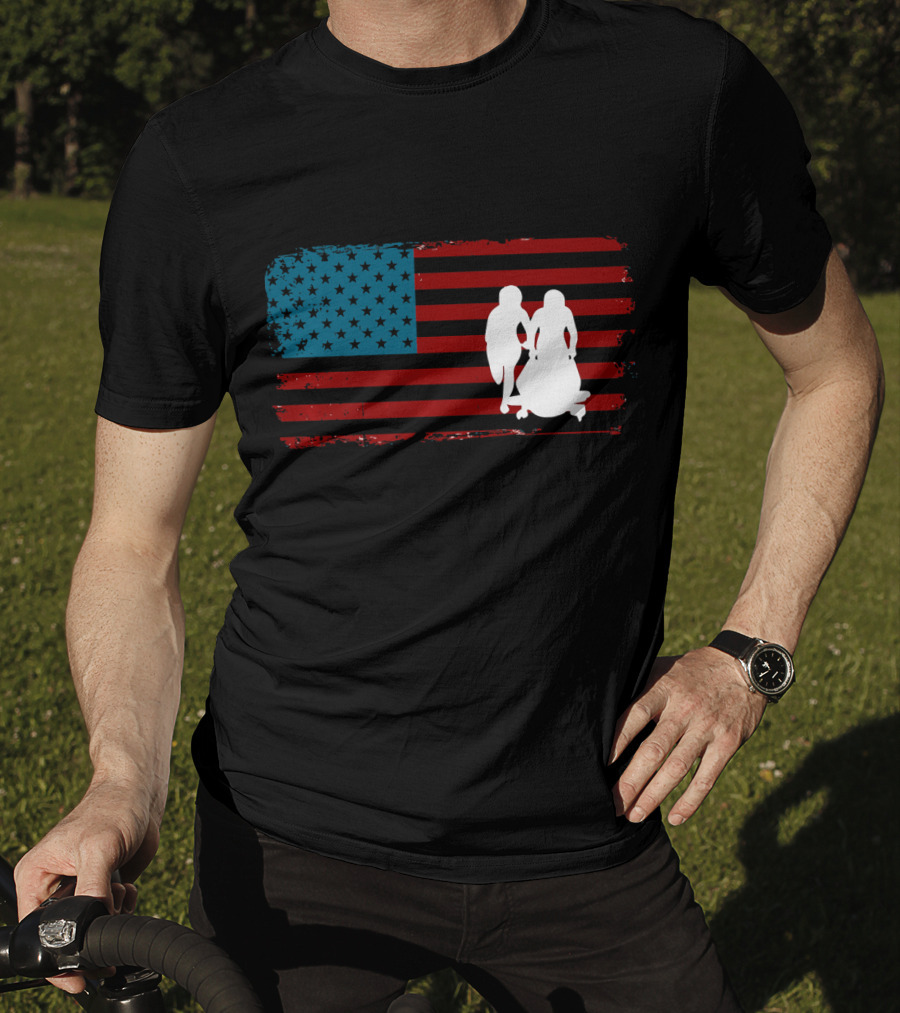 USA Flag Bobsled Team T-Shirt