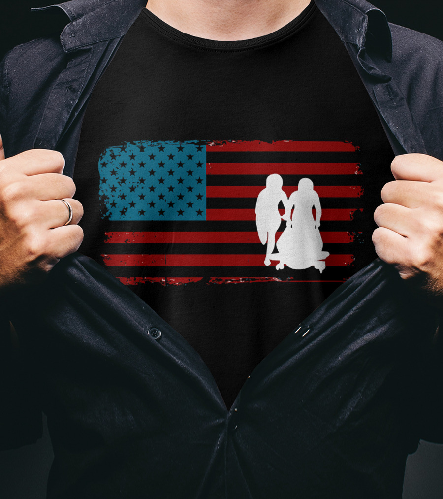USA Flag Bobsled Team T-Shirt