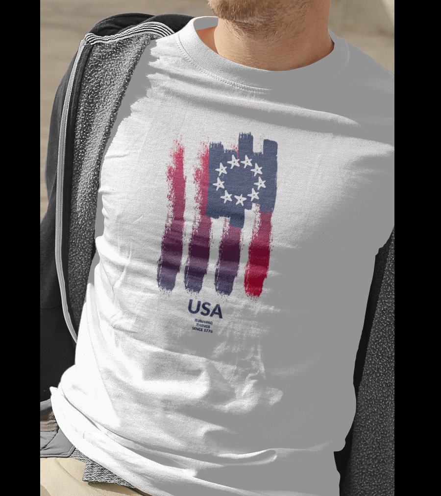 USA Running This Since 1776 Betsy Ross Flag T-Shirt